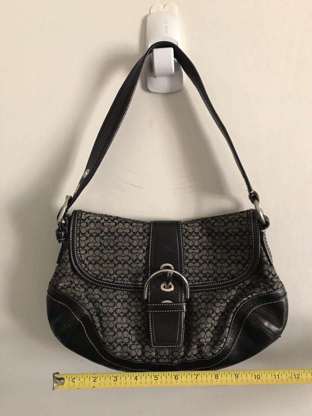COACH Black Jacquard Buckle Bag