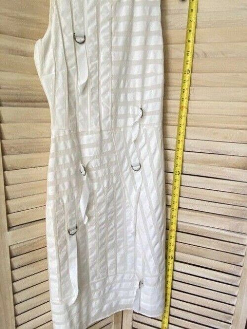 nicole miller white slim msrp small short formal dress