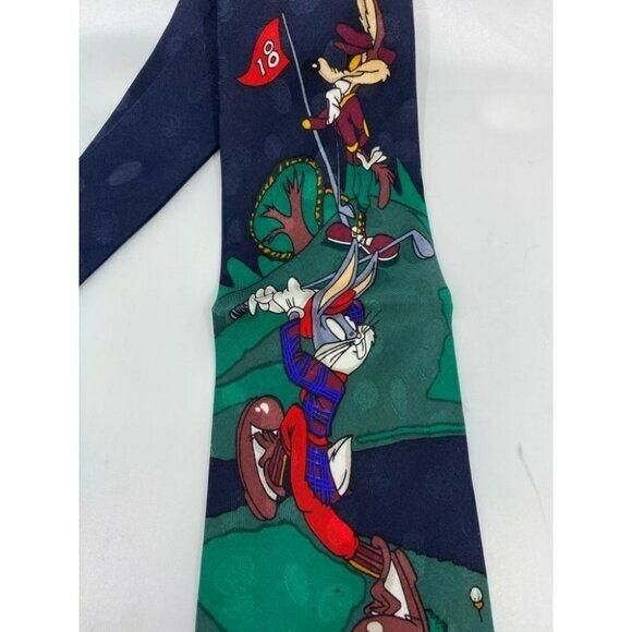 NWOT Looney Tunes Neck Tie Country Club Green Navy