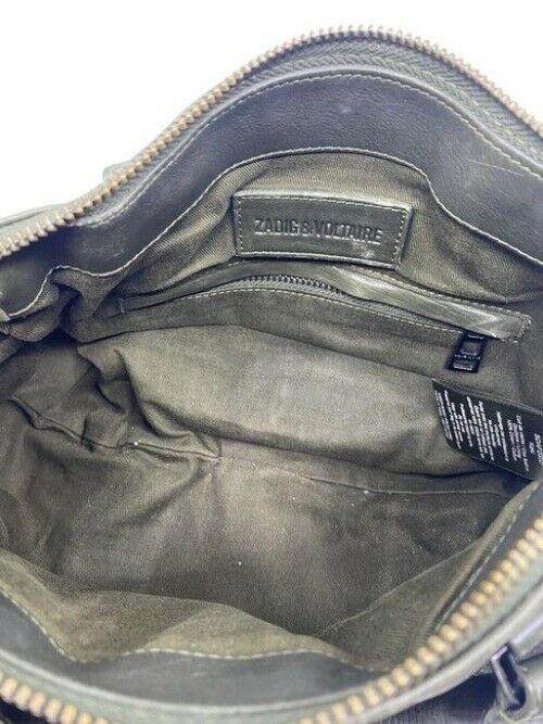 Zadig And Voltaire Sunny Duffel Gray Leather Cross Body Bag