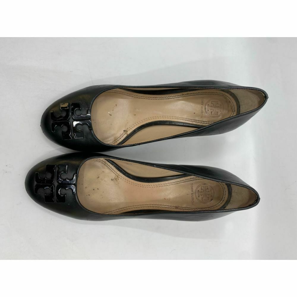 TORY BURCH Black Tan Flat Wedges Shoes Size 8.5