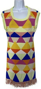 nicole miller multi color new print knit msrp short casual dress