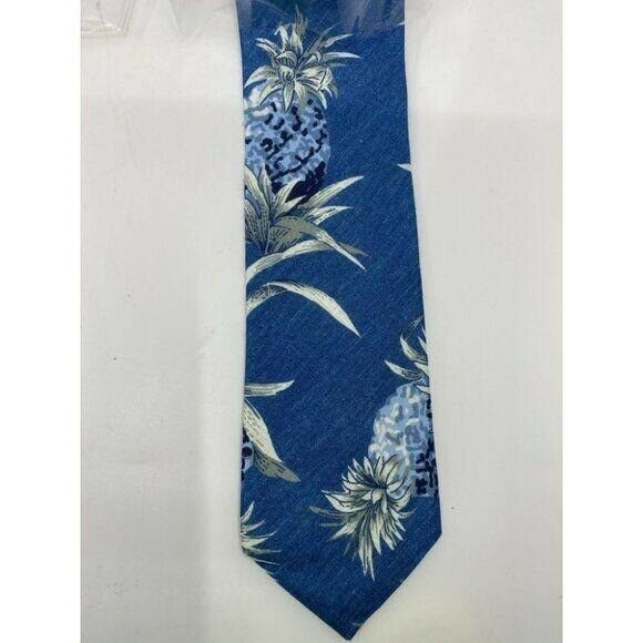 New! BONOBOS Blue Pineapple Premium Neck Tie USA