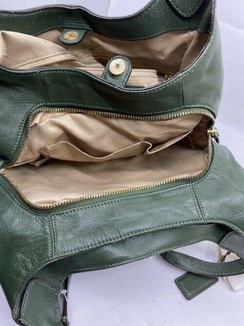 coach vintage dark green leather shoulder bag