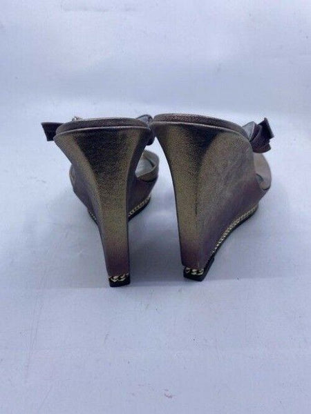 Jessica Simpson Gold Silver Valentine Slip On Designer Heels Pumps Size Us