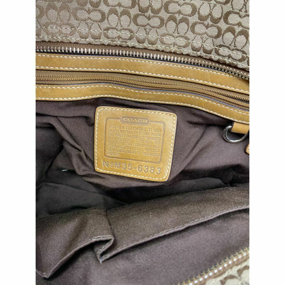 Coach Women's Brown Tan Medium Fabric Tote Bag