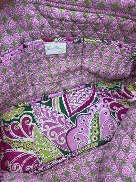 Vera Bradley Xl Duffel Msrp Green Pink White Weekendtravel Bag