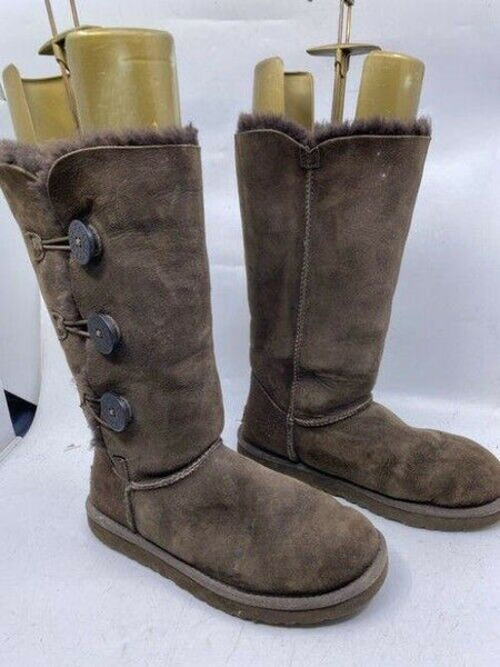 Ugg Australia Brown Button Classic Tall Bootsbooties Size Us