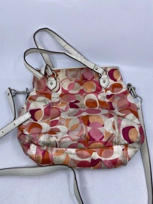 Coach Multi Purpose Pink Fabric Cross Body Bag