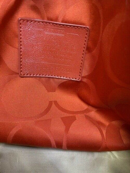 coach w w detachable specialty tie accent coral shoulder bag