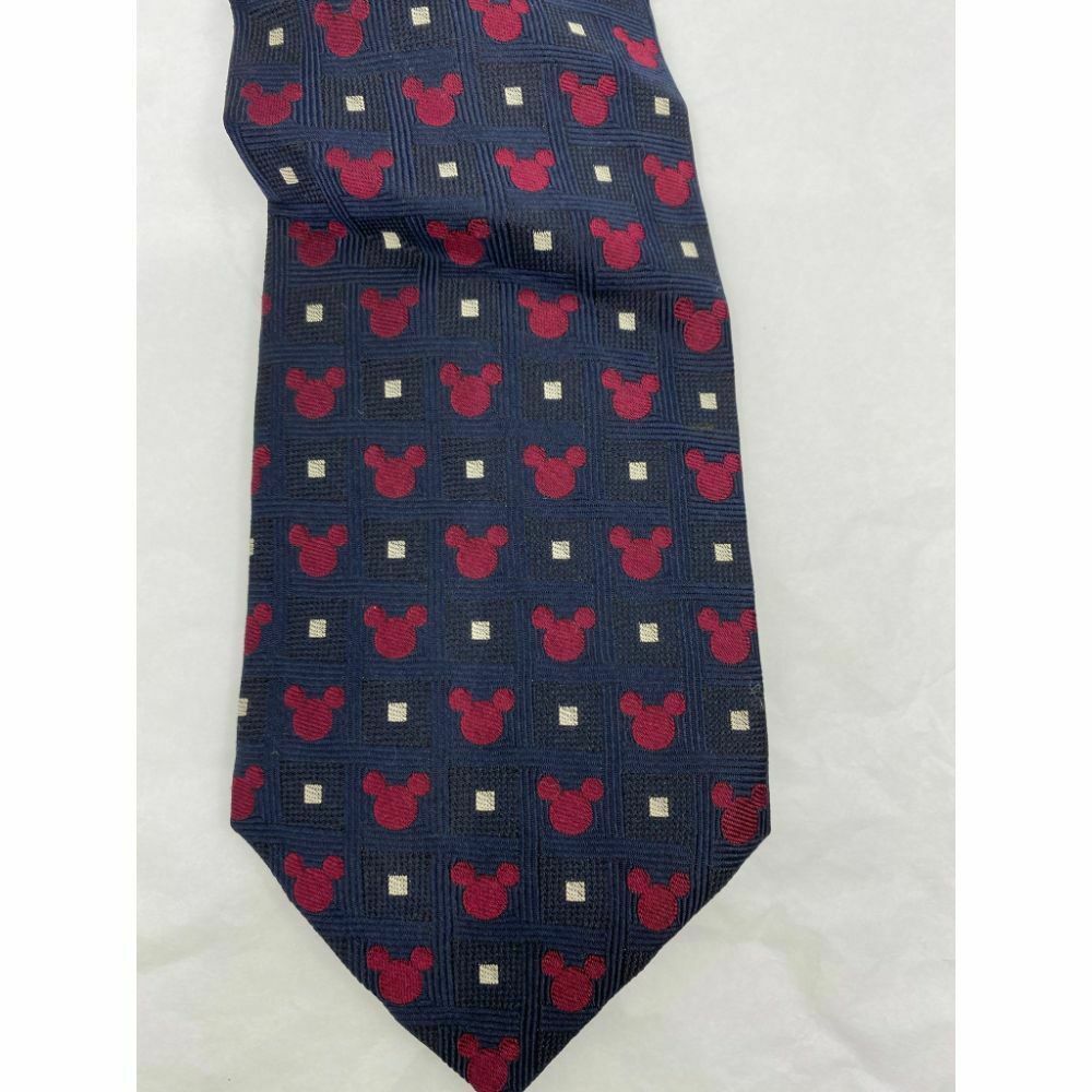 New! MICKEY MOUSE Disney Neck Tie Blue Pink 100% Silk Handmade