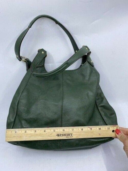 coach vintage dark green leather shoulder bag
