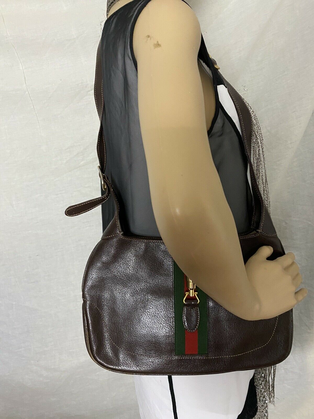 GUCCI Vintage brown Leather Hobo Bag