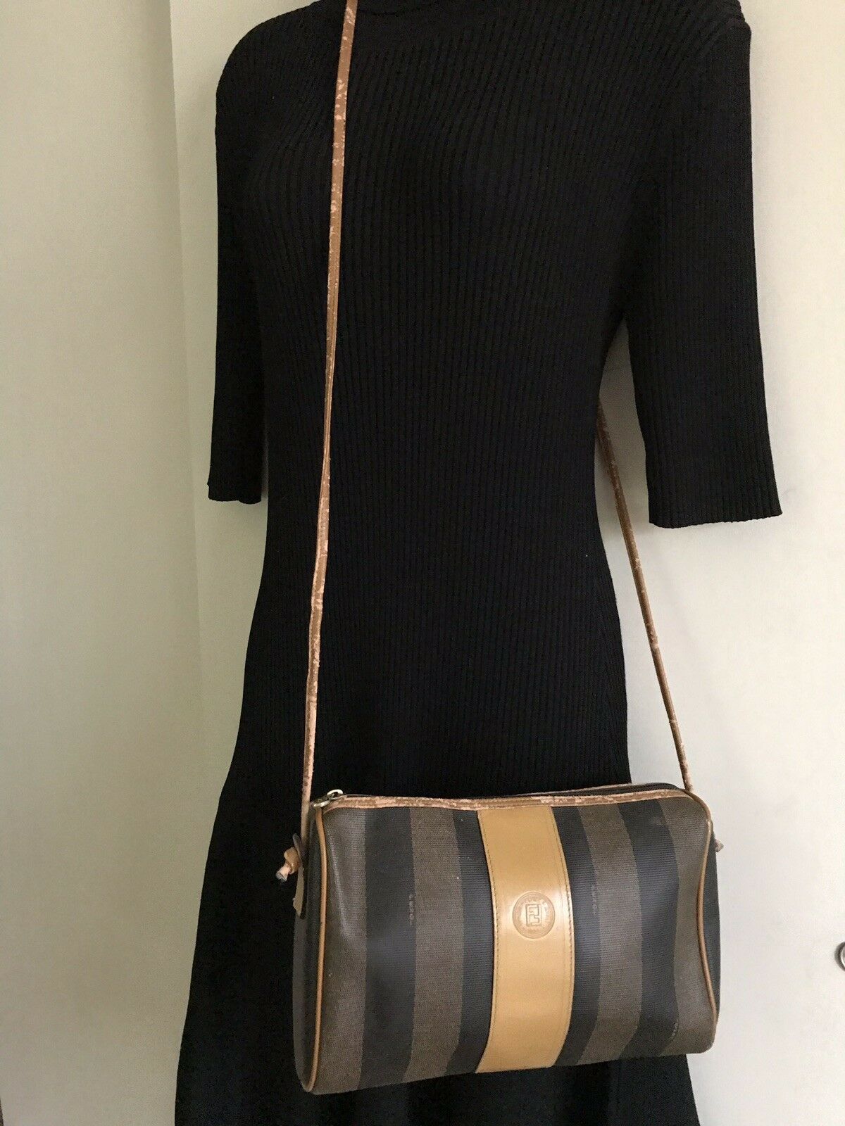 FENDI Vintage Striped Crossbody