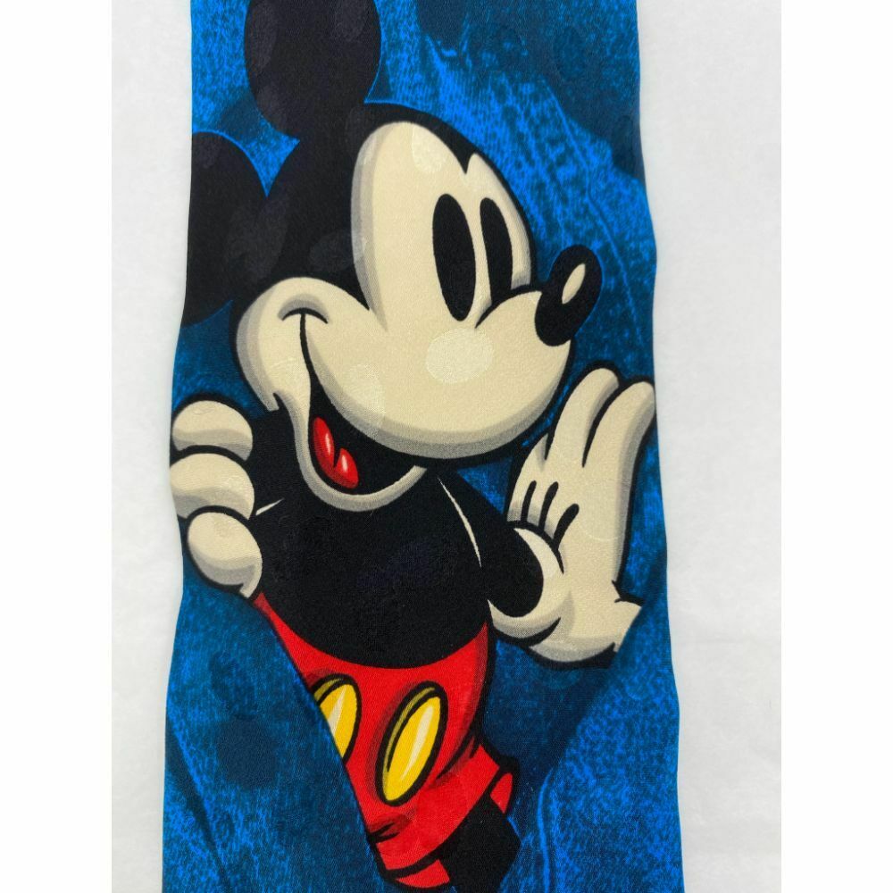 New! MICKEY MOUSE Disney Neck Tie Blue 100% Silk Handmade
