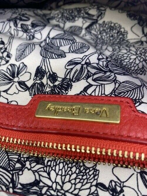 Vera Bradley Carson Saddle Red Leather Cross Body Bag