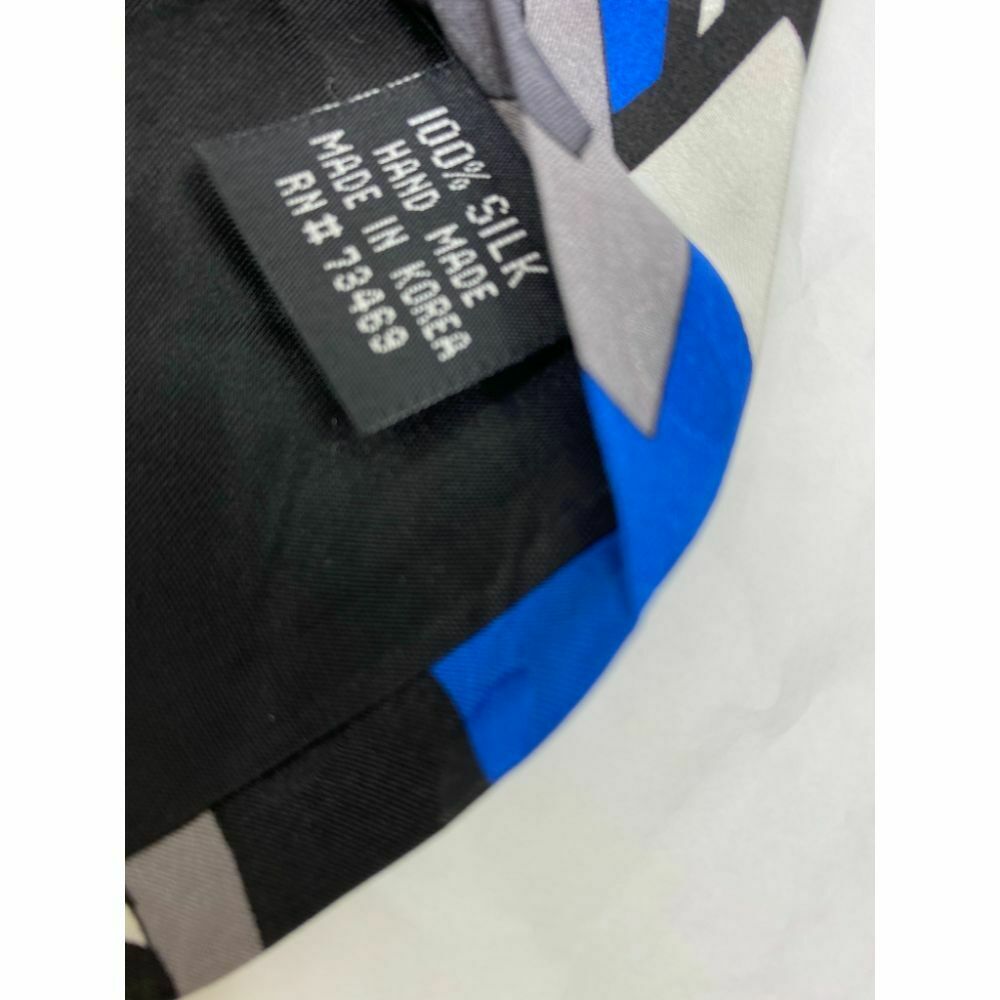 New! MICKEY MOUSE Disney Neck Tie Blue Black White 100% Silk Handmade