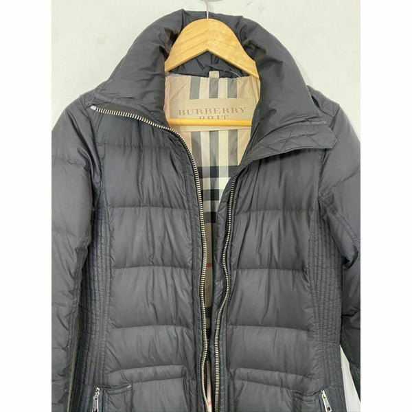 BURBERRY Womens Quilted Down Long Outerwear Jacket Small