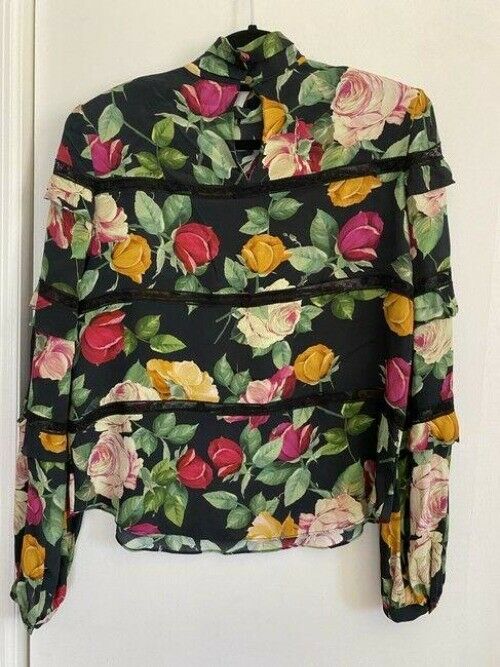 nicole miller multicolor new floral msrp blouse