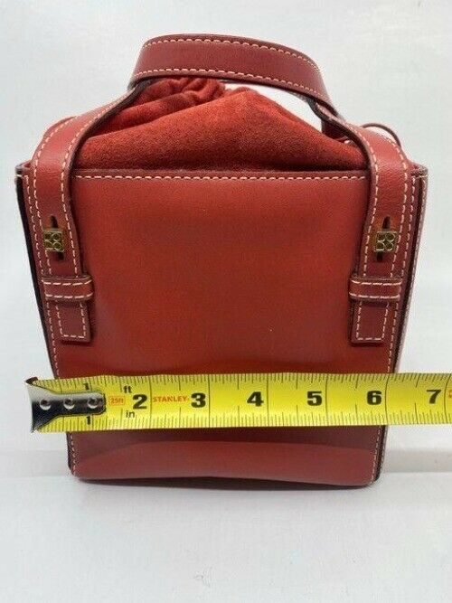 kate spade box red leather tote