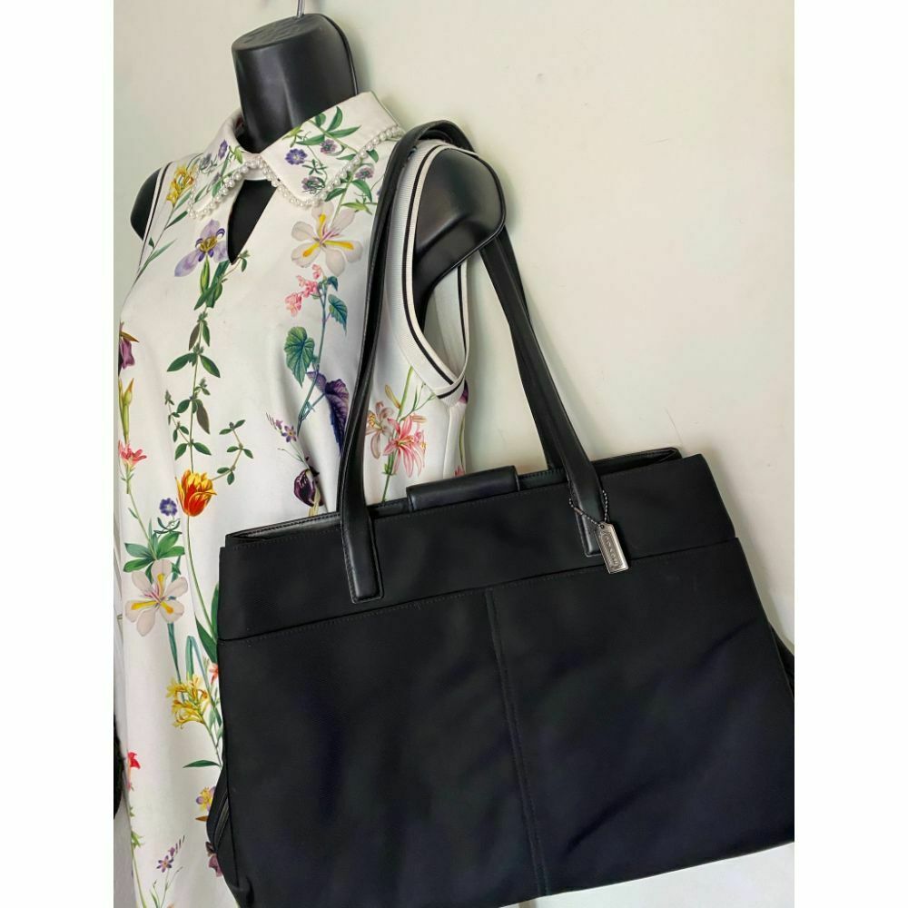 Coach Women's Large Black Fabric Tote Bag
