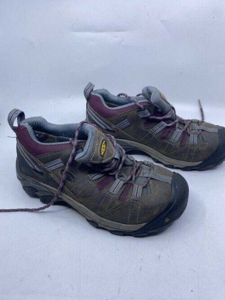 Keen Tan Purple Gray Lace Up Work Bootsbooties Size Us