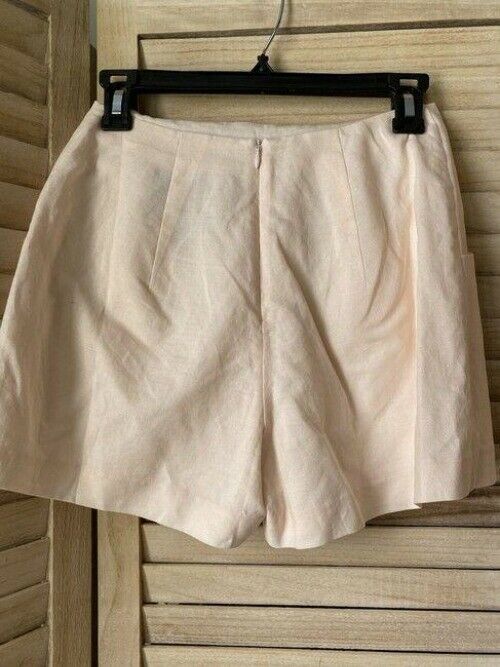 Nicole Miller cream new linen small shorts