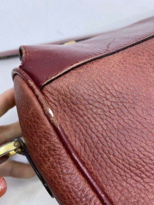 mark cross vintage shoulder burgundy leather cross body bag