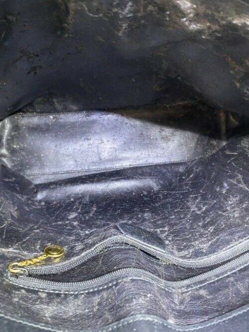 gucci xl vintage black leather hobo bag