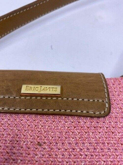 Eric Javits Shopper Pinkgreen Weave Shoulder Bag