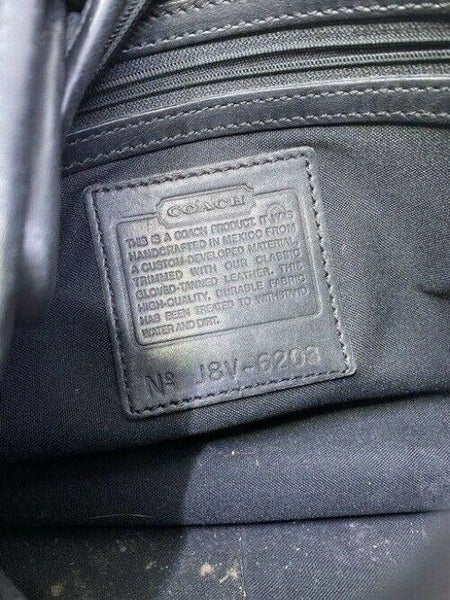 coach medium black fabric shoulder bag