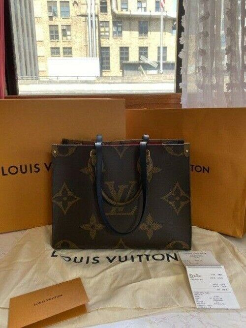 Louis+Vuitton+OnTheGo%C2%A0Tote+GM+Brown+Canvas for sale online