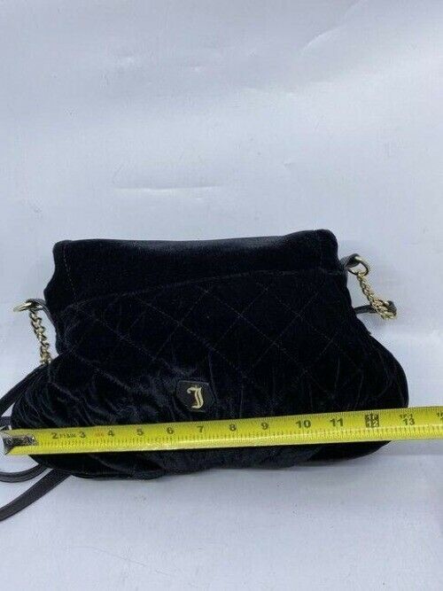 Juicy Couture Large Flap Msrp Black Velvet Cross Body Bag