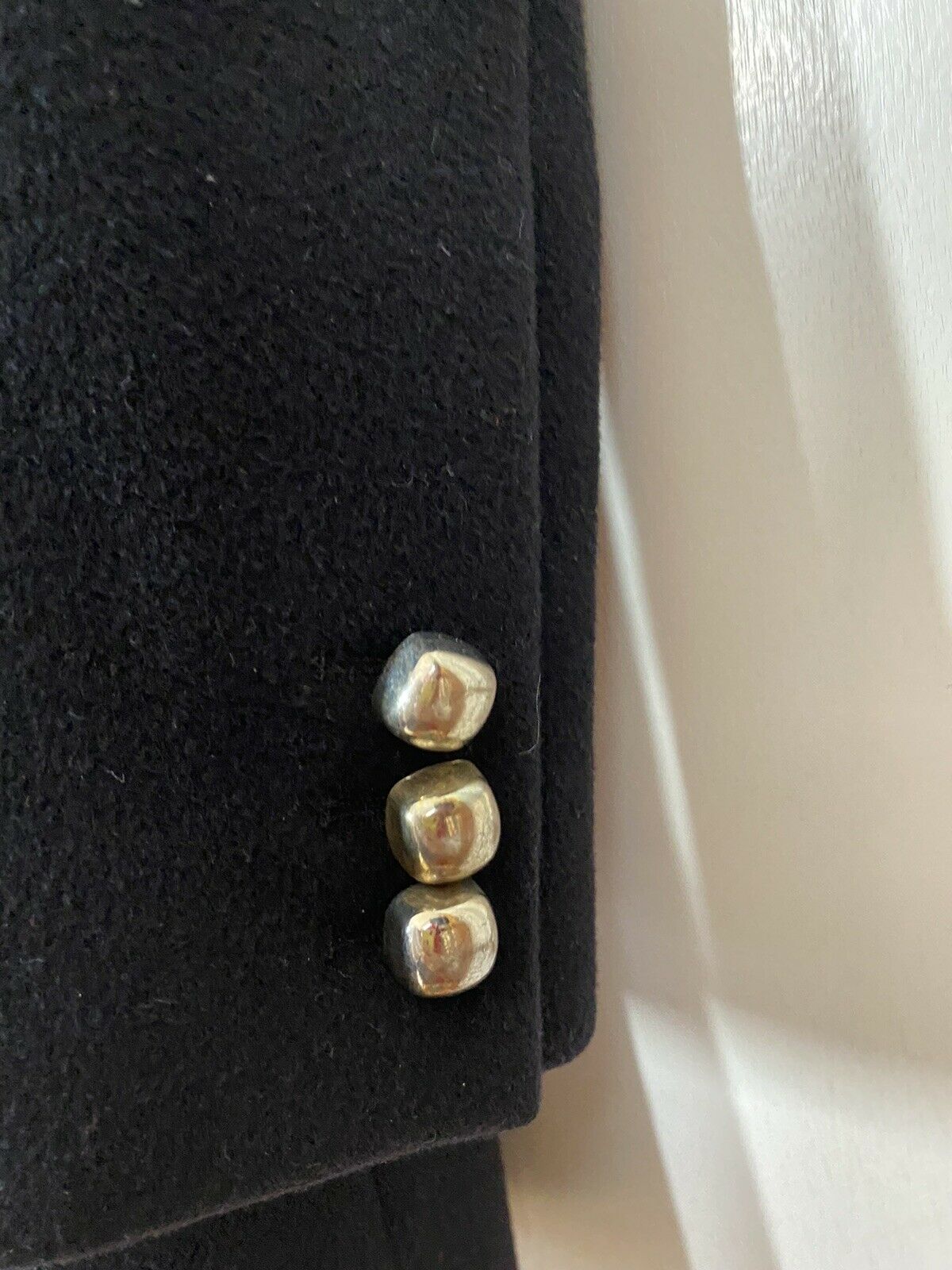 SONIA RYKIEL Black Wool Pea Coat Size 36/ Small