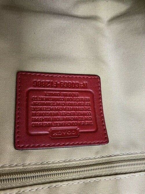 coach red patent leather shoulder bag