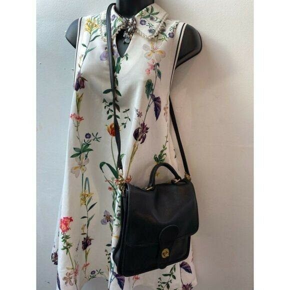 Coach Vintage Flap Closure Black Crossbody Bag