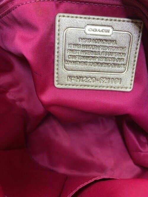 coach msrp gold tan fabric cross body bag