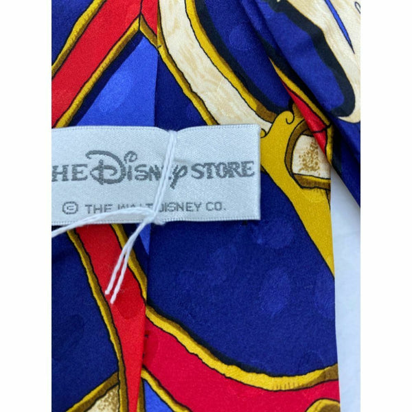 MICKEY MOUSE Disney Neck Tie Blue Red Orange Hand Made 100% Silk