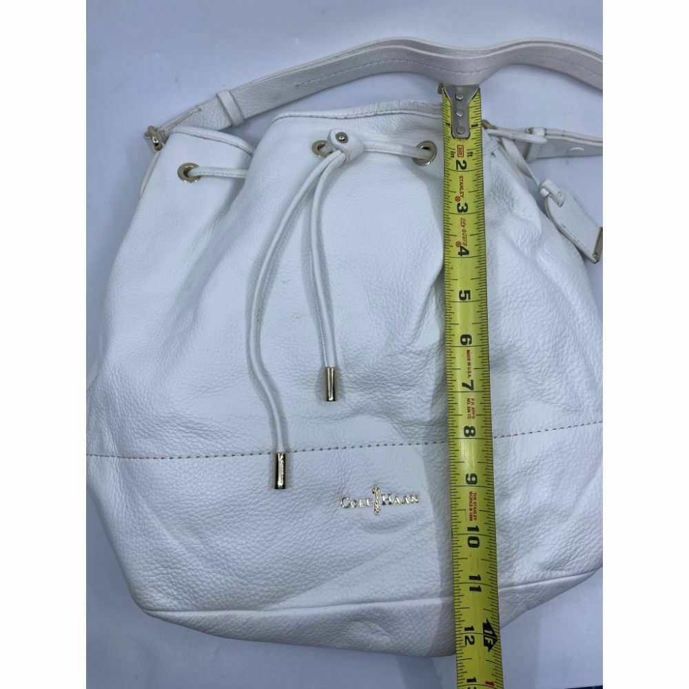 COLE HAAN White Large Leather Tote/ Shoulder Bag