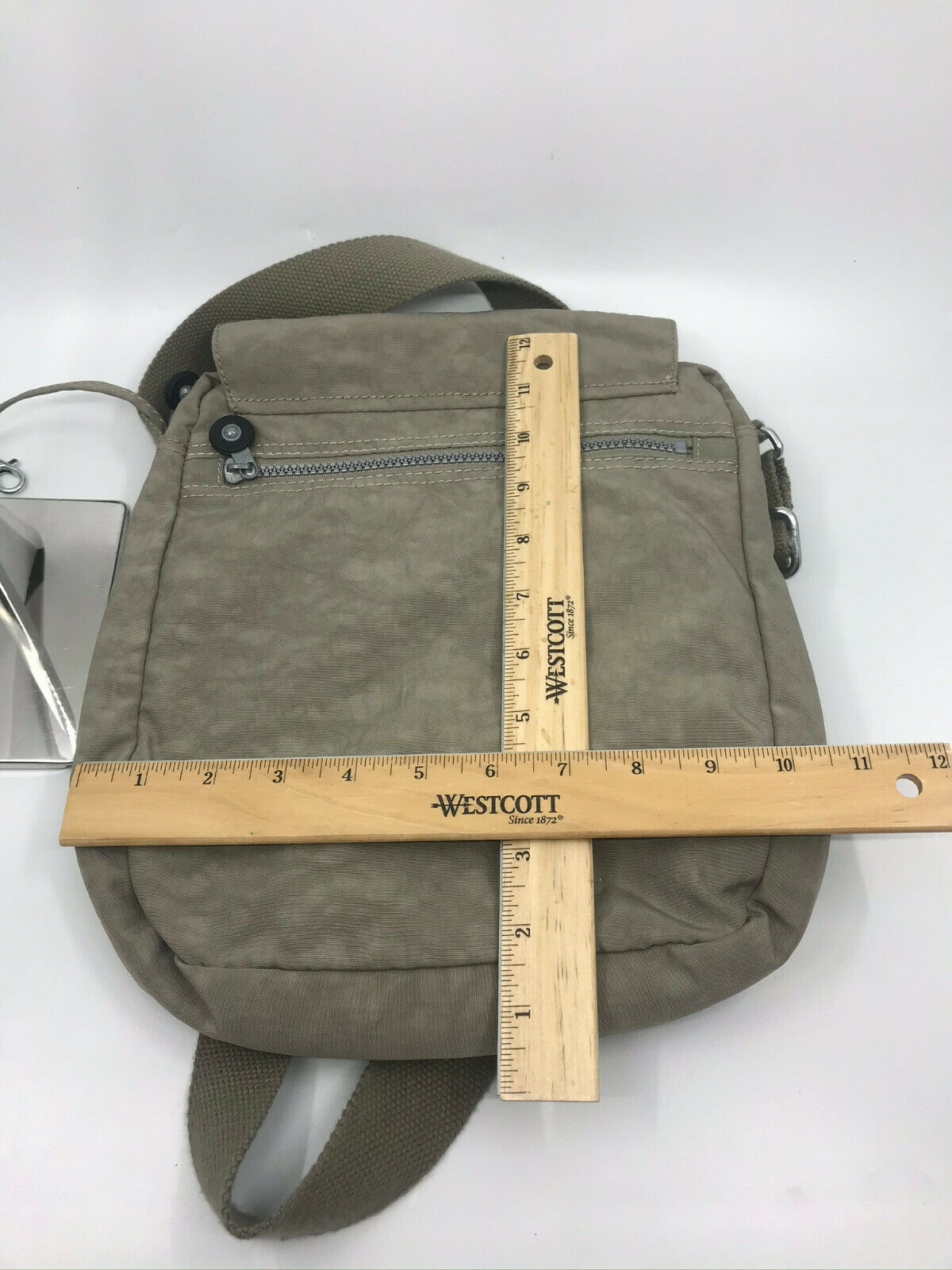 Kipling Light Brown Nylon Medium Size Crossbody Bag