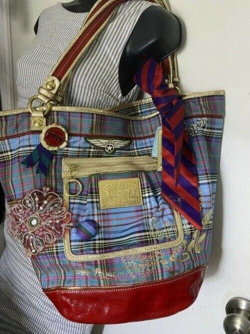 Coach w hand shoulder customized by me wapplique street multicolor shoulder bag