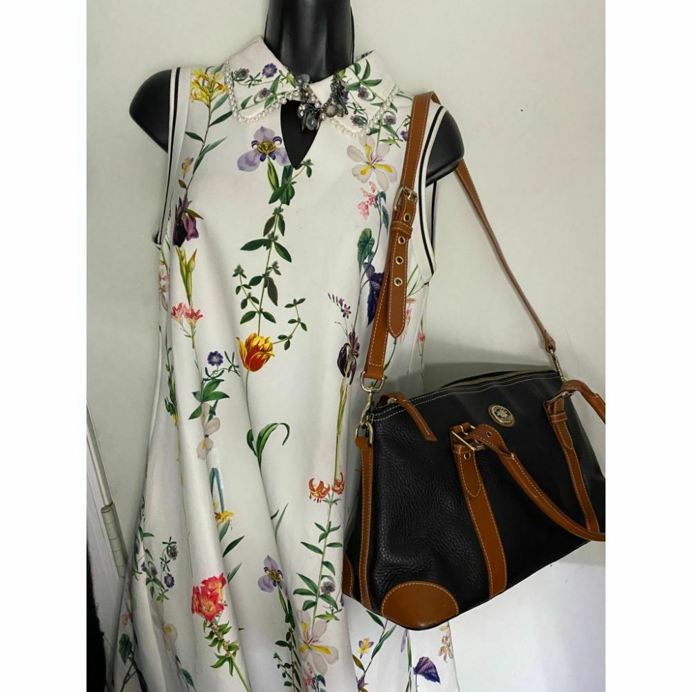 DOONEY & BOURKE Black Vintage Leather Shoulder Bag