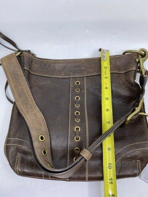 coach brown leather cross body bag