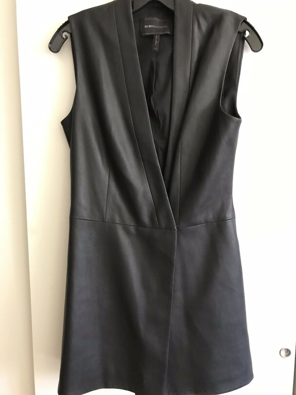 BCBG Black Wrap Vest Dress Msrp $290