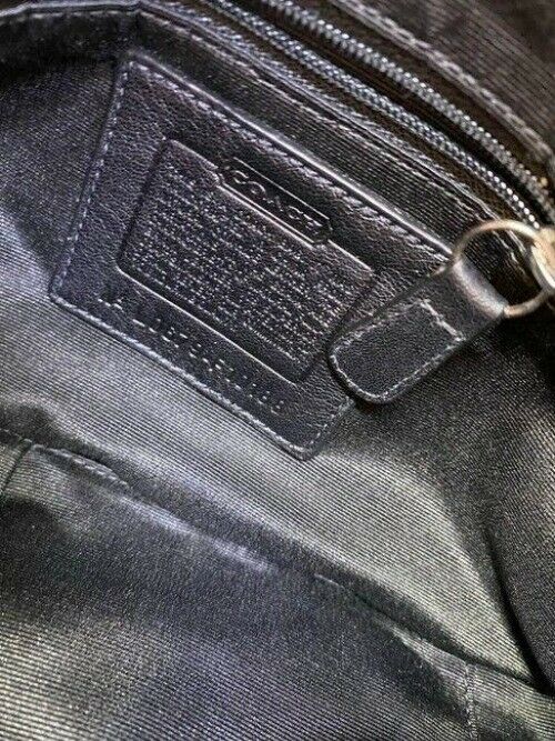coach small handbag black leather tote