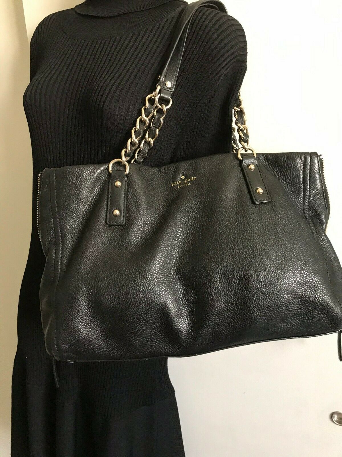 kate spade Large Leather Tote Shoulder Bag - White