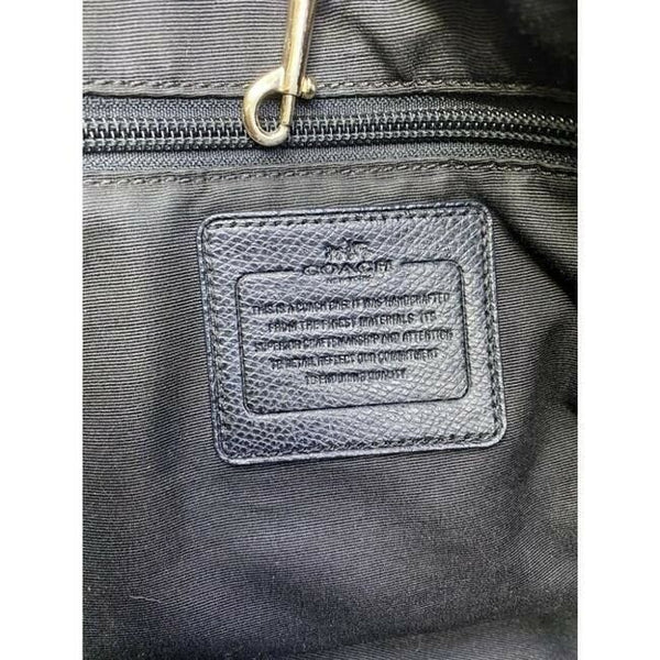 COACH XL Black Leather Shopping Tote Bag