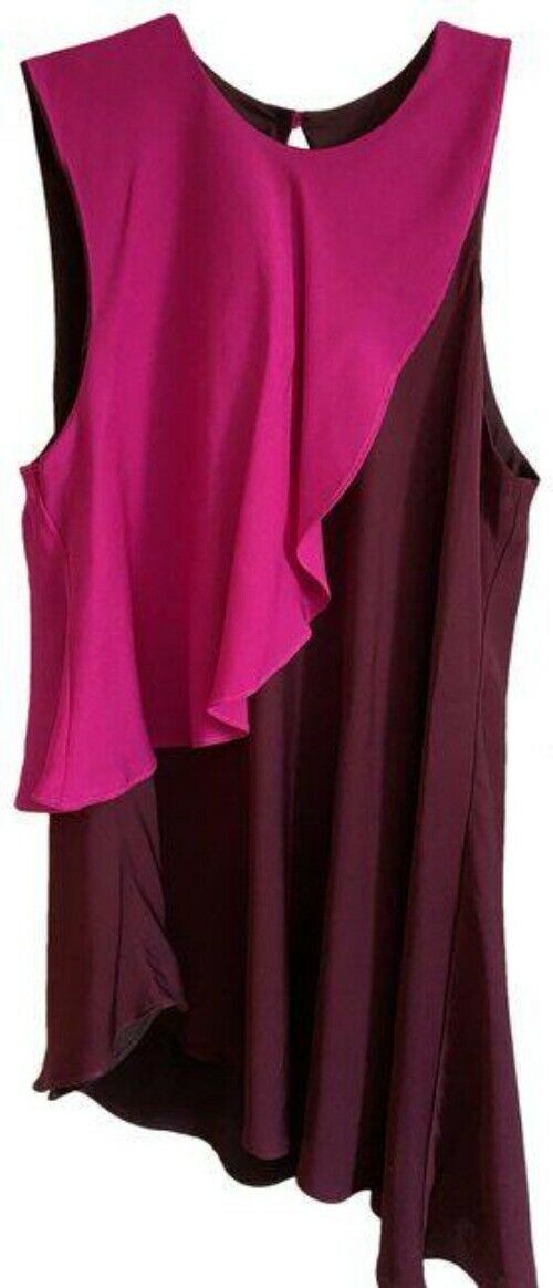 milly pink burgundy new women s sleeveless msrp small tank topcami