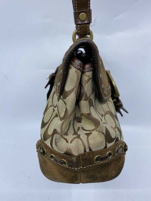 Coach Small Handbag Brown Beige Hobo Bag