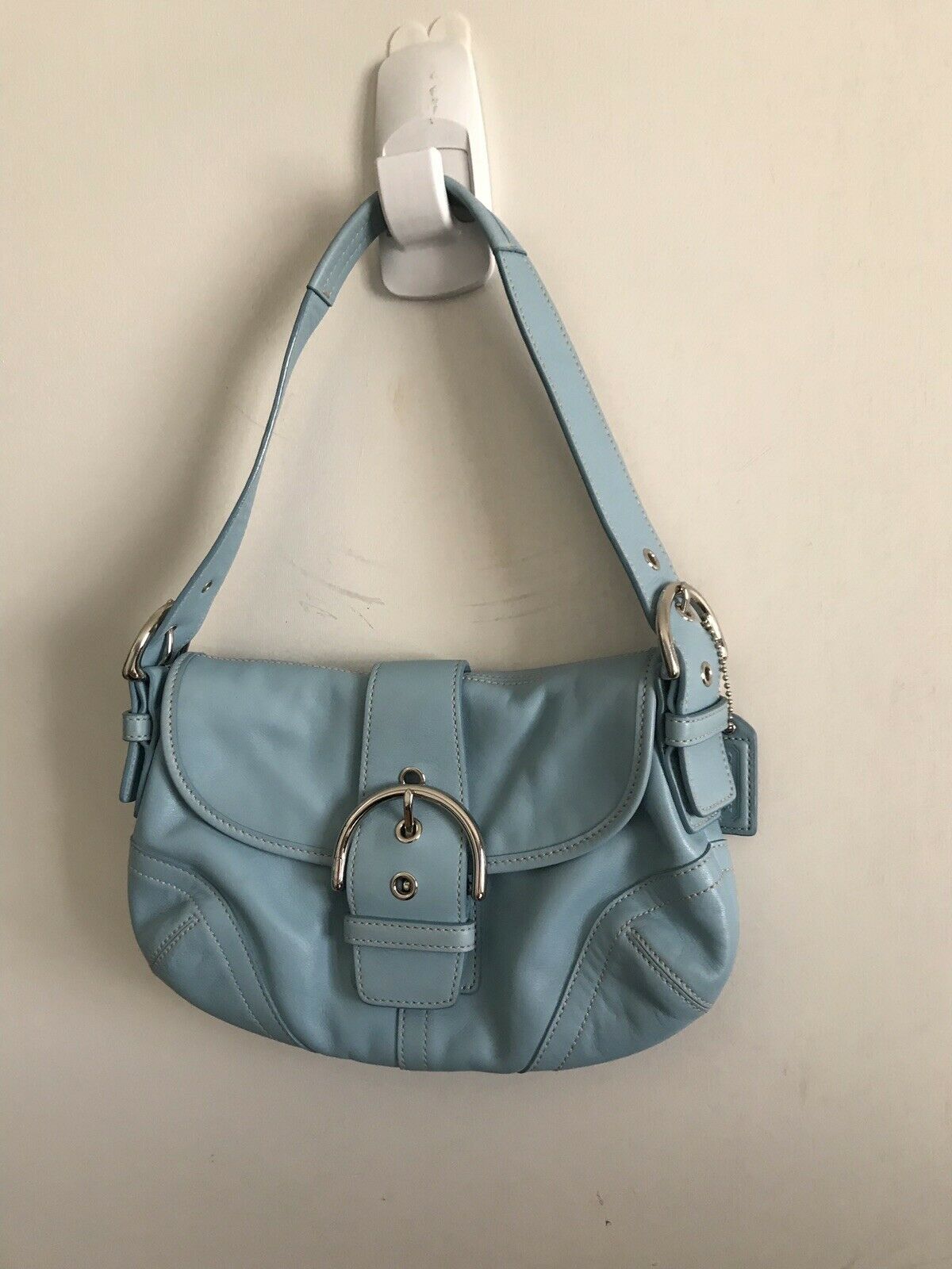 COACH Blue Leather Hangbag
